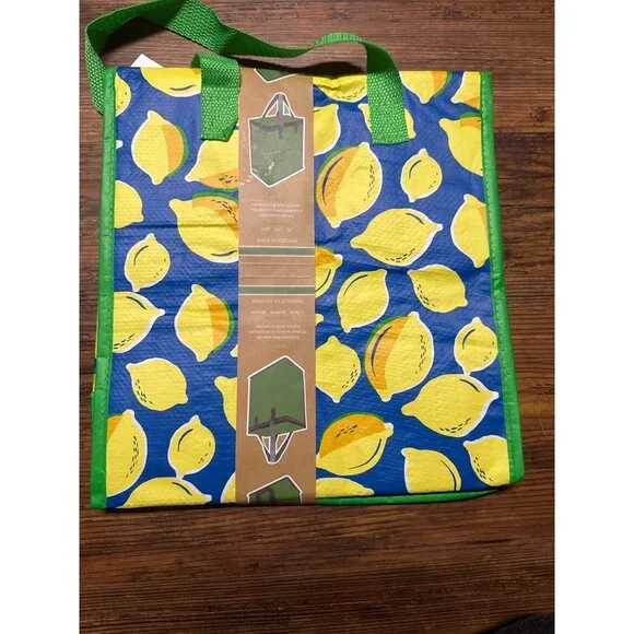 6-Reusable HomeGoods- Insulated Bag Hot or Cold Zippered Handles New with Tag - Picture 3 of 13